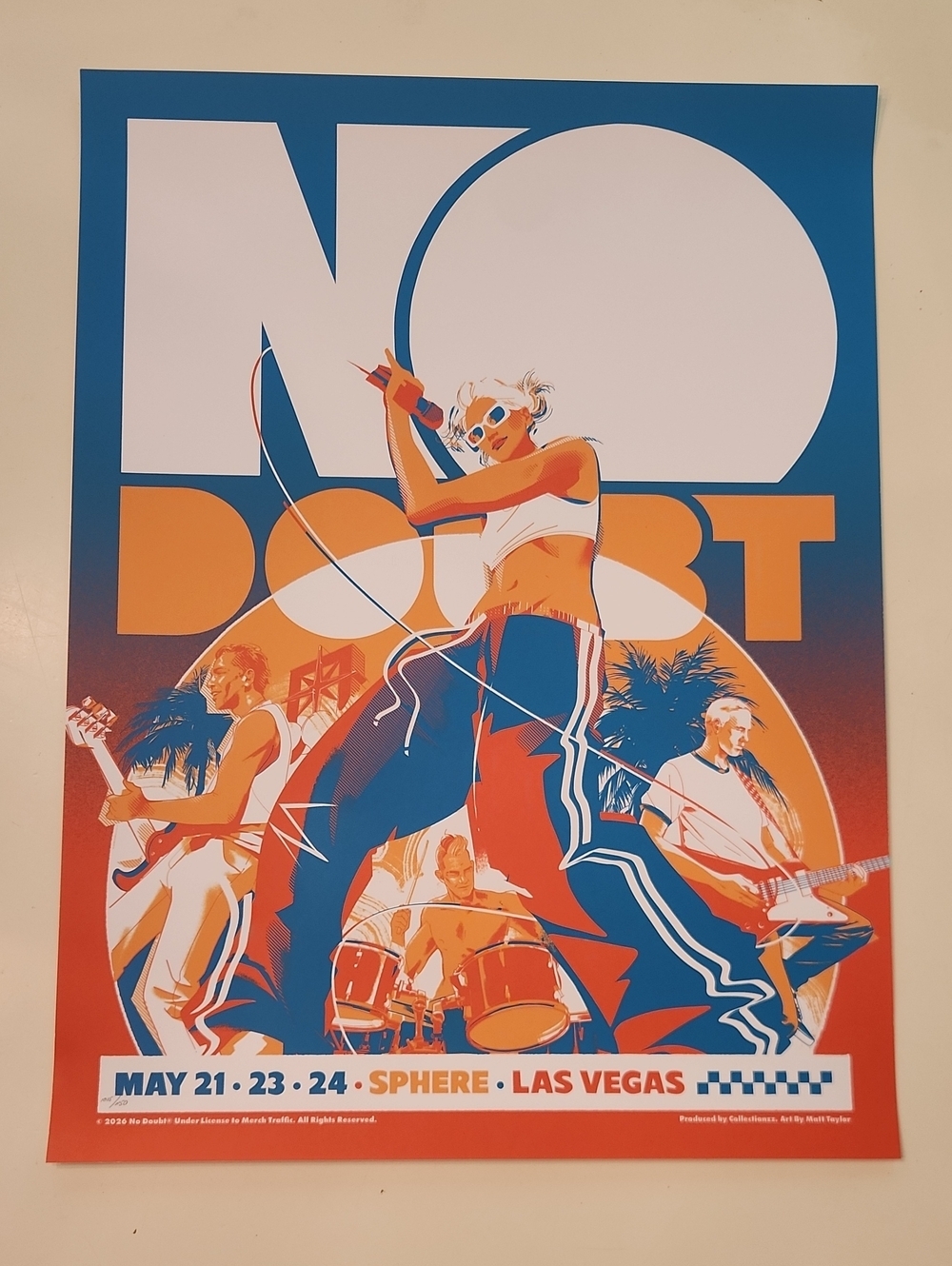 Official No Doubt Sphere Residency Poster Weekend 3 Vegas Merch May 2026 18x24